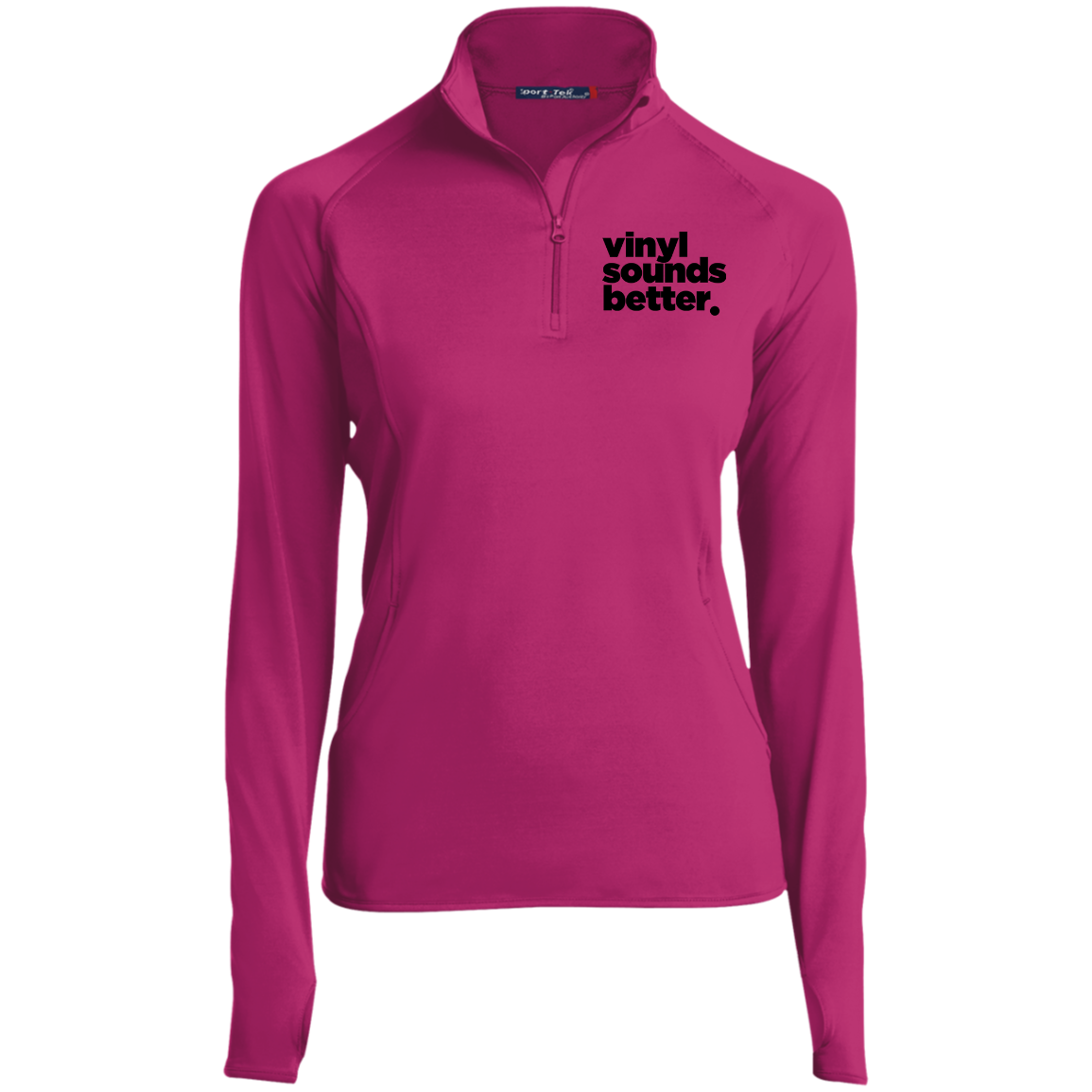 Vinyl Sounds Better Sport-Tek Women's 1/2 Zip Performance Pullover