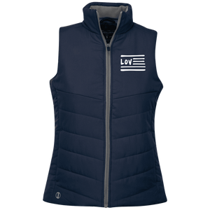 Love Nation Holloway Ladies' Quilted Vest - Vinyl Clothing Co - DJ Apparel Clothing Disc Jockey Vinyl Gear