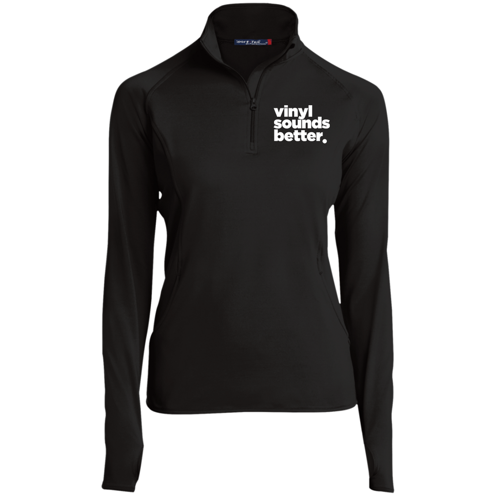 Vinyl Sounds Better Sport-Tek Women's 1/2 Zip Performance Pullover