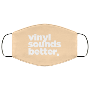 Vinyl Sounds Better Face Mask (Wht)