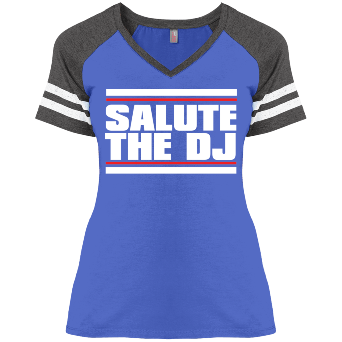 Salute The DJ District Ladies' Game V-Neck T-Shirt