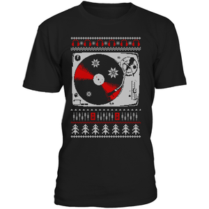Ugly Christmas Sweater T-Shirt - Vinyl Clothing Co - DJ Apparel Clothing Disc Jockey Vinyl Gear