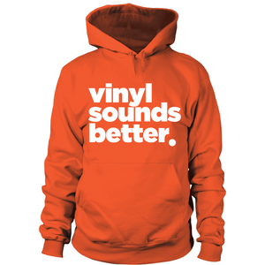 Vinyl Sounds Better White Letter Hoodie - Vinyl Clothing Co - DJ Apparel Clothing Disc Jockey Vinyl Gear