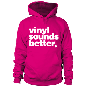 Vinyl Sounds Better White Letter Hoodie - Vinyl Clothing Co - DJ Apparel Clothing Disc Jockey Vinyl Gear