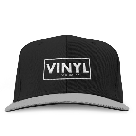 Vinyl Clothing Co Snapback Hat - Black/Grey - Vinyl Clothing Co - DJ Apparel Clothing Disc Jockey Vinyl Gear