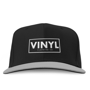 Vinyl Clothing Co Snapback Hat - Black/Grey - Vinyl Clothing Co - DJ Apparel Clothing Disc Jockey Vinyl Gear