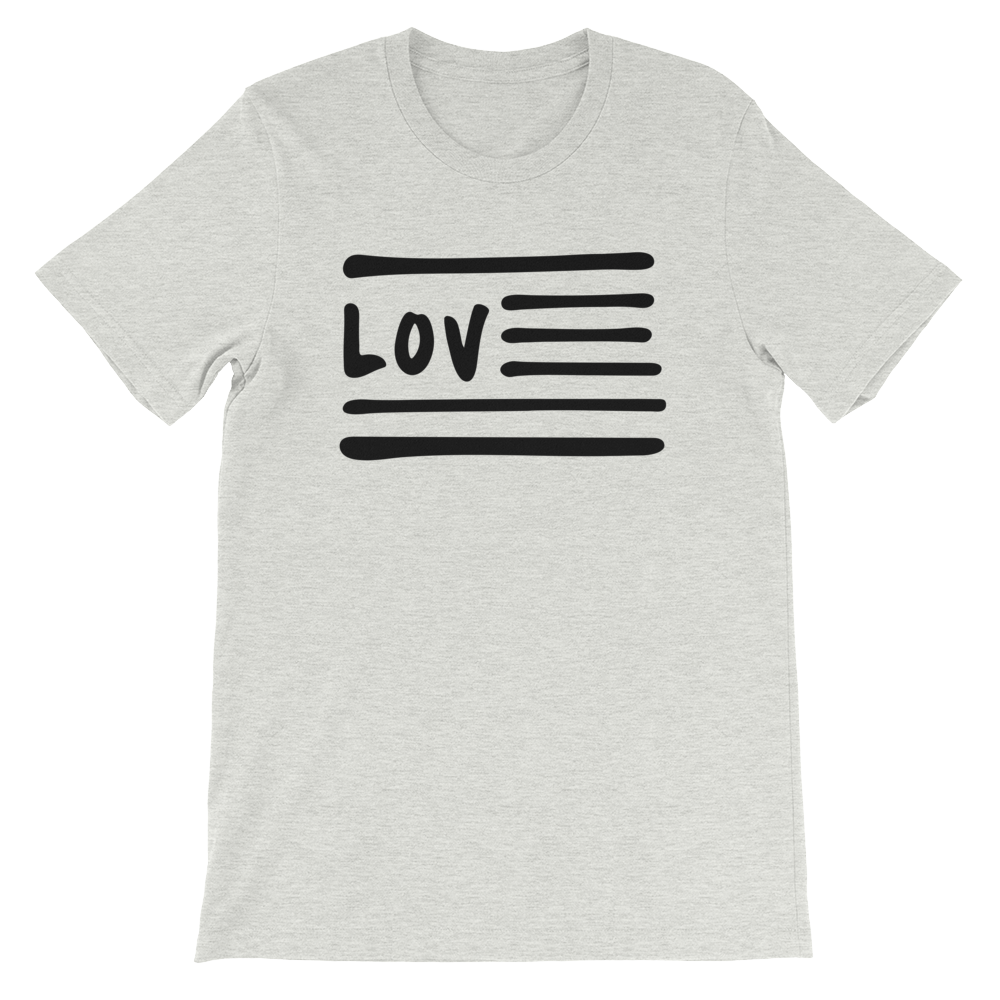 Love Nation Short-Sleeve Unisex T-Shirt (Blk Print) - Vinyl Clothing Co - DJ Apparel Clothing Disc Jockey Vinyl Gear