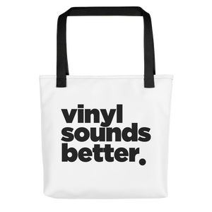 Vinyl Sounds Better Tote Bag - Vinyl Clothing Co - DJ Apparel Clothing Disc Jockey Vinyl Gear