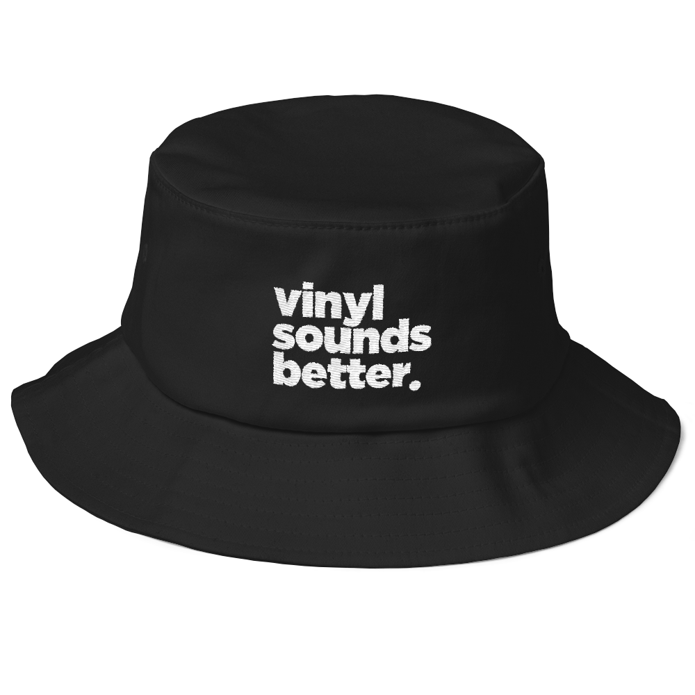 Vinyl Sounds Better Old School Bucket Hat - Vinyl Clothing Co - DJ Apparel Clothing Disc Jockey Vinyl Gear