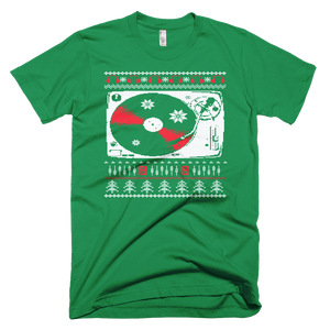 Ugly Christmas Sweater Short-Sleeve T-Shirt - Vinyl Clothing Co - DJ Apparel Clothing Disc Jockey Vinyl Gear