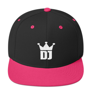 DJ Crown Snapback Hat - Vinyl Clothing Co - DJ Apparel Clothing Disc Jockey Vinyl Gear