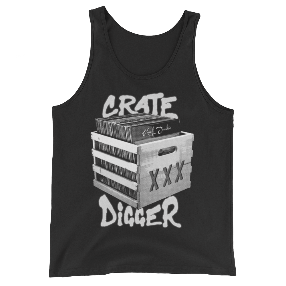 Crate Digger Unisex  Tank Top - Vinyl Clothing Co - DJ Apparel Clothing Disc Jockey Vinyl Gear