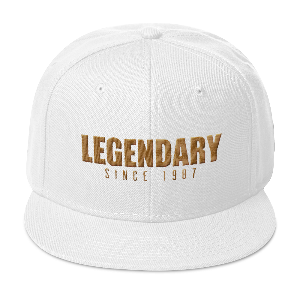 Legendary Since 1987 Snapback Hat (Year Customizable) - Vinyl Clothing Co - DJ Apparel Clothing Disc Jockey Vinyl Gear