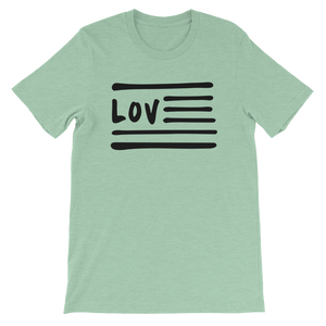 Love Nation Short-Sleeve Unisex T-Shirt (Blk Print) - Vinyl Clothing Co - DJ Apparel Clothing Disc Jockey Vinyl Gear