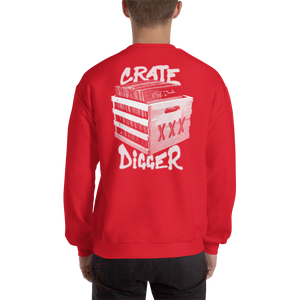 Crate Digger (Back) Sweatshirt - Vinyl Clothing Co - DJ Apparel Clothing Disc Jockey Vinyl Gear
