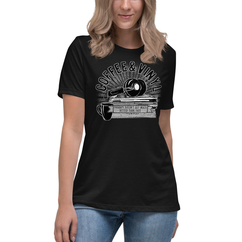 Coffee & Vinyl Women's Relaxed T-Shirt