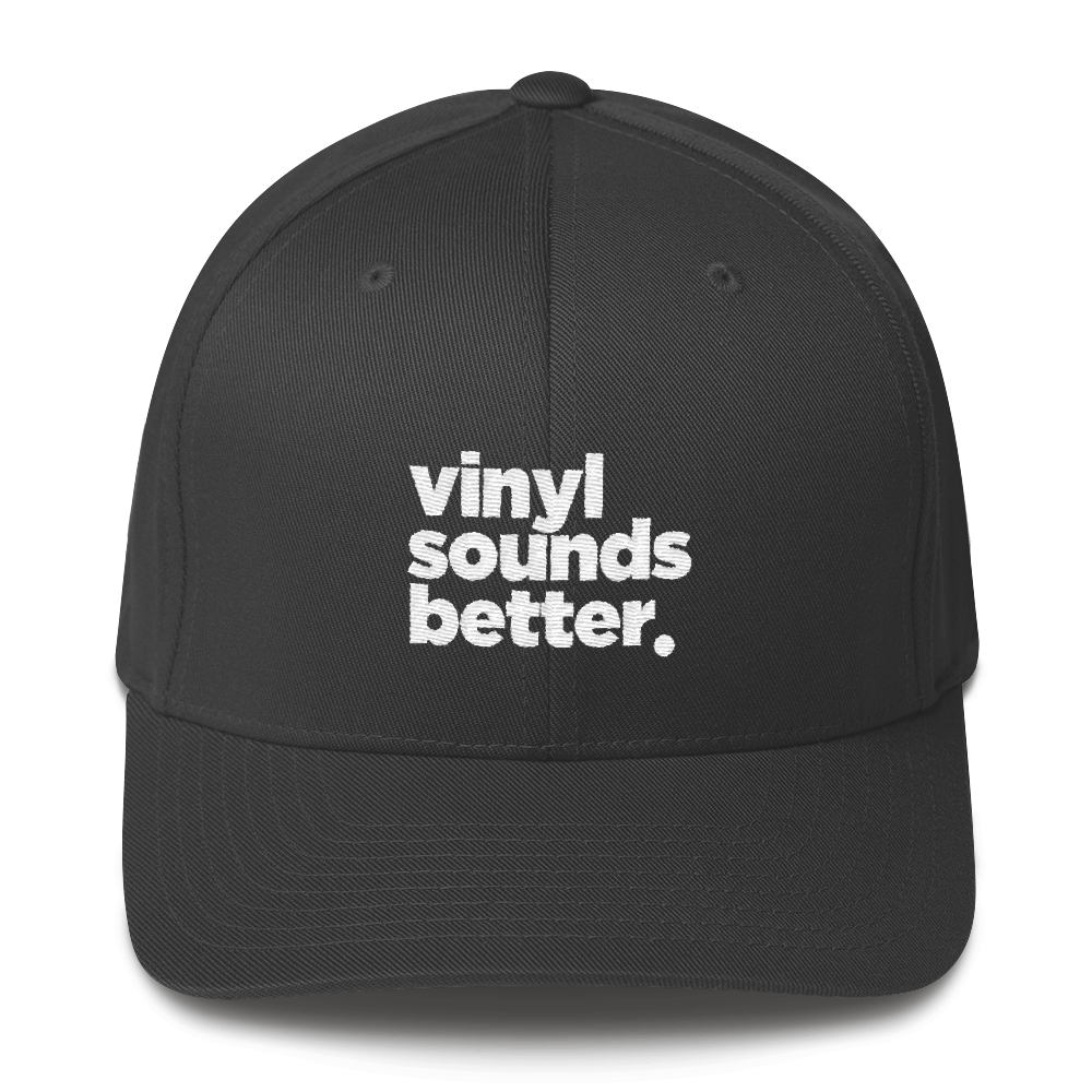 Vinyl Sounds Better Flexfit Twill Cap - Vinyl Clothing Co - DJ Apparel Clothing Disc Jockey Vinyl Gear
