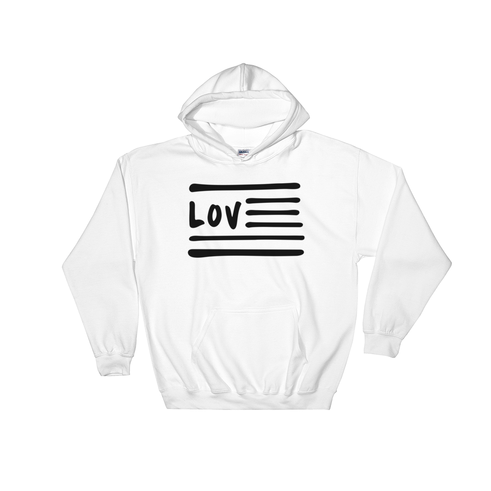 Love Nation Hoodie (Blk Print) - Vinyl Clothing Co - DJ Apparel Clothing Disc Jockey Vinyl Gear