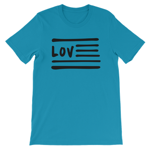 Love Nation Short-Sleeve Unisex T-Shirt (Blk Print) - Vinyl Clothing Co - DJ Apparel Clothing Disc Jockey Vinyl Gear