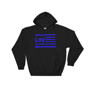 Love Nation Blue Flag Hoodie - Vinyl Clothing Co - DJ Apparel Clothing Disc Jockey Vinyl Gear