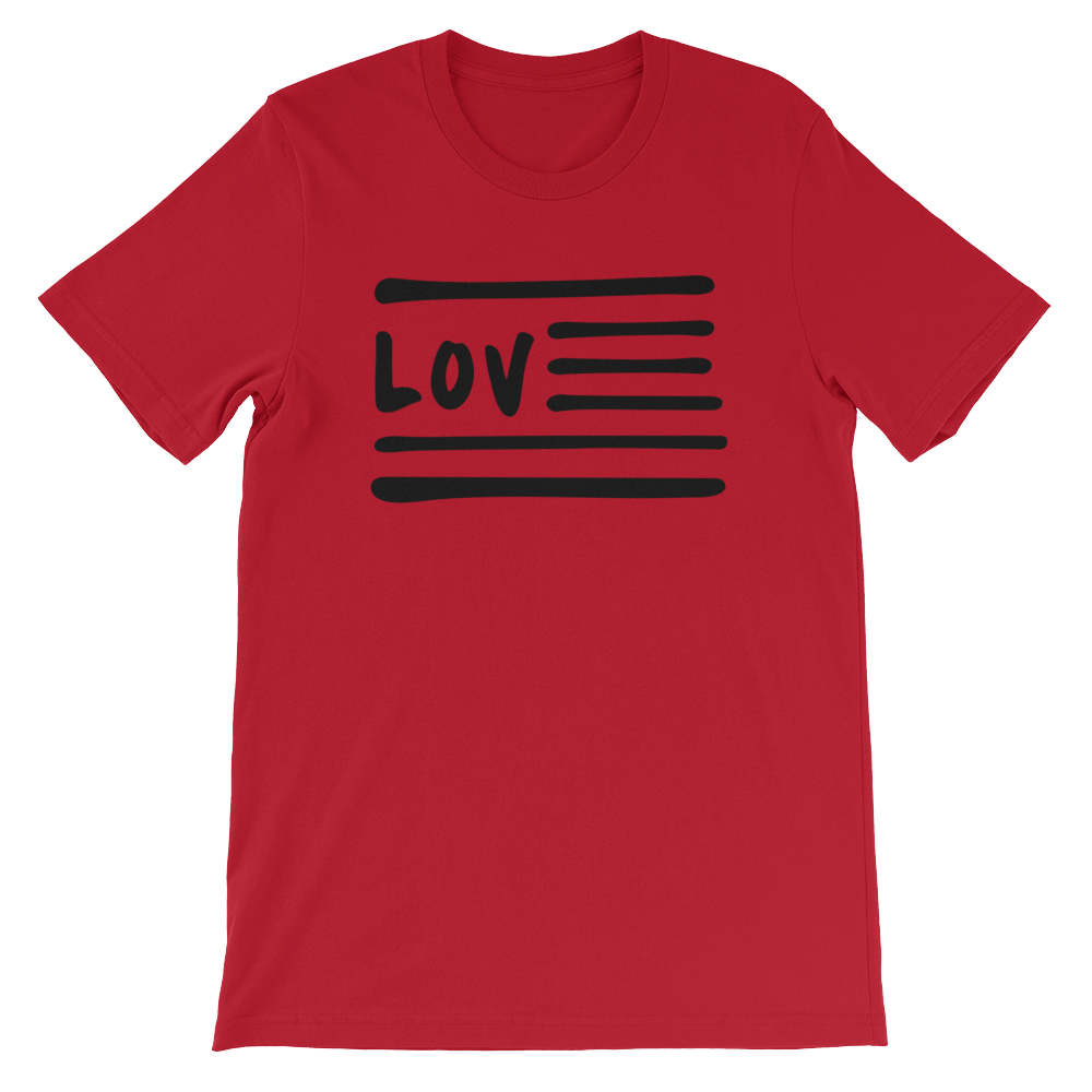 Love Nation Short-Sleeve Unisex T-Shirt (Blk Print) - Vinyl Clothing Co - DJ Apparel Clothing Disc Jockey Vinyl Gear