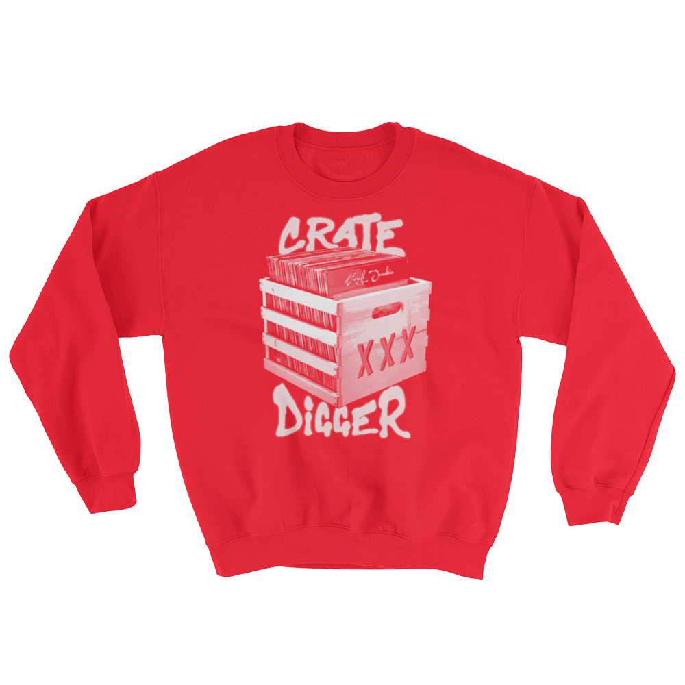 Crate Digger Sweatshirt - Vinyl Clothing Co - DJ Apparel Clothing Disc Jockey Vinyl Gear