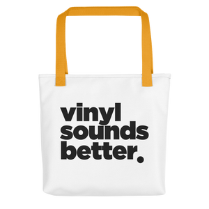 Vinyl Sounds Better Tote Bag - Vinyl Clothing Co - DJ Apparel Clothing Disc Jockey Vinyl Gear