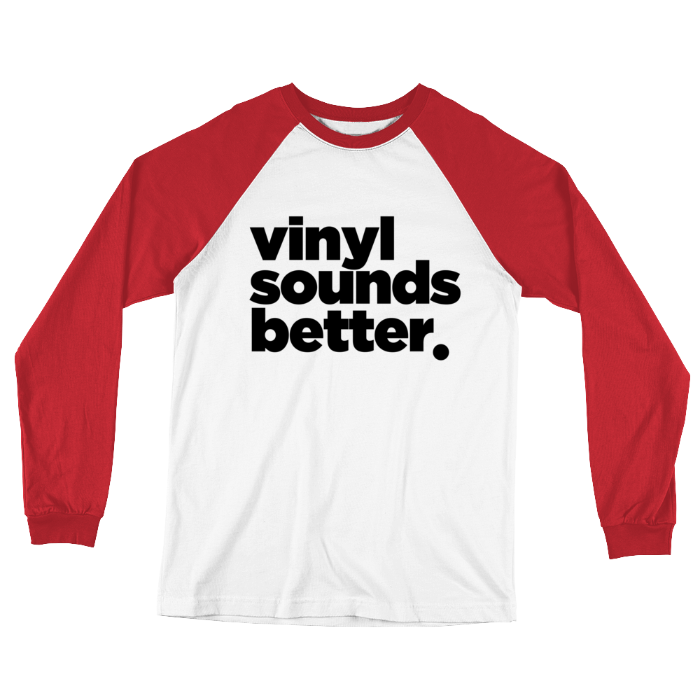 Vinyl Sounds Better Raglan Shirt - Vinyl Clothing Co - DJ Apparel Clothing Disc Jockey Vinyl Gear