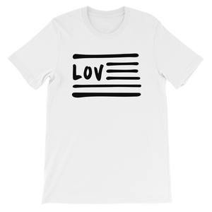 Love Nation Short-Sleeve Unisex T-Shirt (Blk Print) - Vinyl Clothing Co - DJ Apparel Clothing Disc Jockey Vinyl Gear