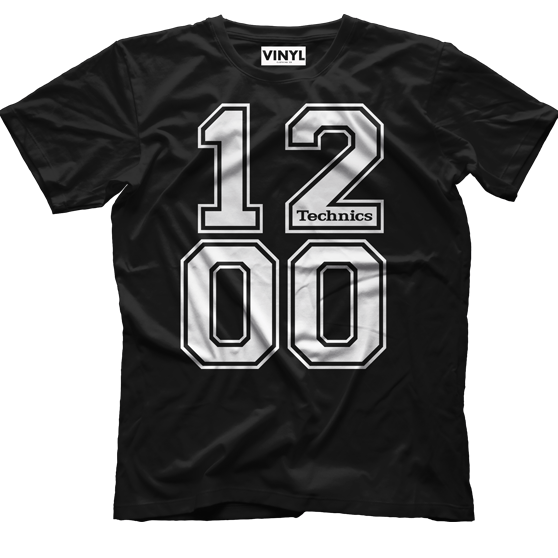 DJ Tech 1200 T-Shirt (Black) - Vinyl Clothing Co - DJ Apparel Clothing Disc Jockey Vinyl Gear