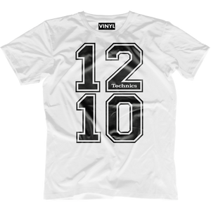 DJ Tech 1210 T-Shirt (White) - Vinyl Clothing Co - DJ Apparel Clothing Disc Jockey Vinyl Gear